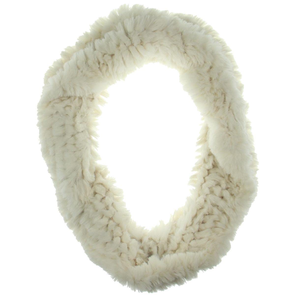 Steve Madden Women's Ivory Faux Fur Infinity Scarf