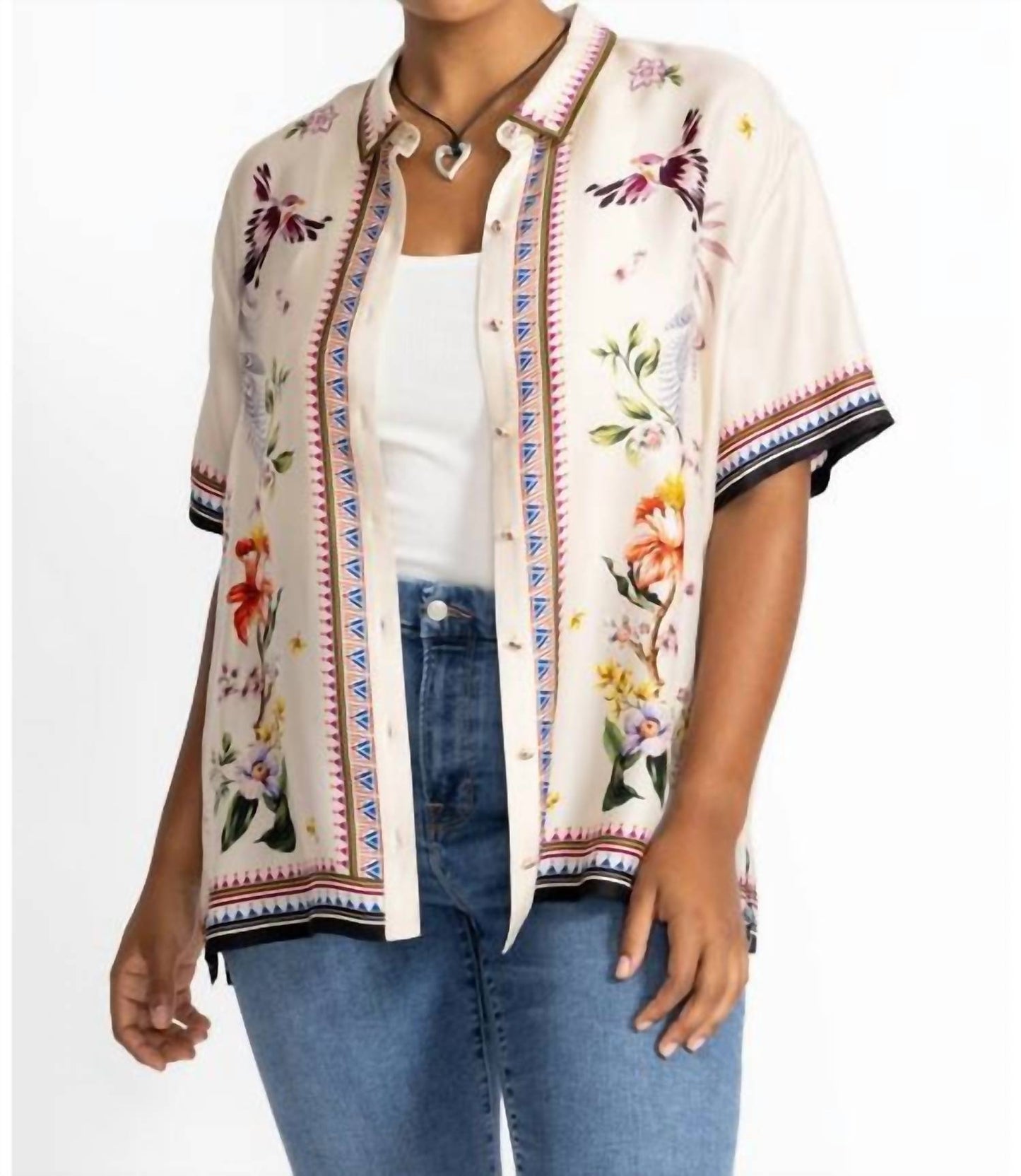 Johnny Was - Women's Ophelia Camp Shirt Plus
