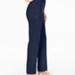 Calça feminina JM Collection, comprimento pequeno, ajuste curvilíneo, perna justa, azul-marinho, tamanho 14