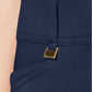 Calça feminina JM Collection, comprimento pequeno, ajuste curvilíneo, perna justa, azul-marinho, tamanho 14