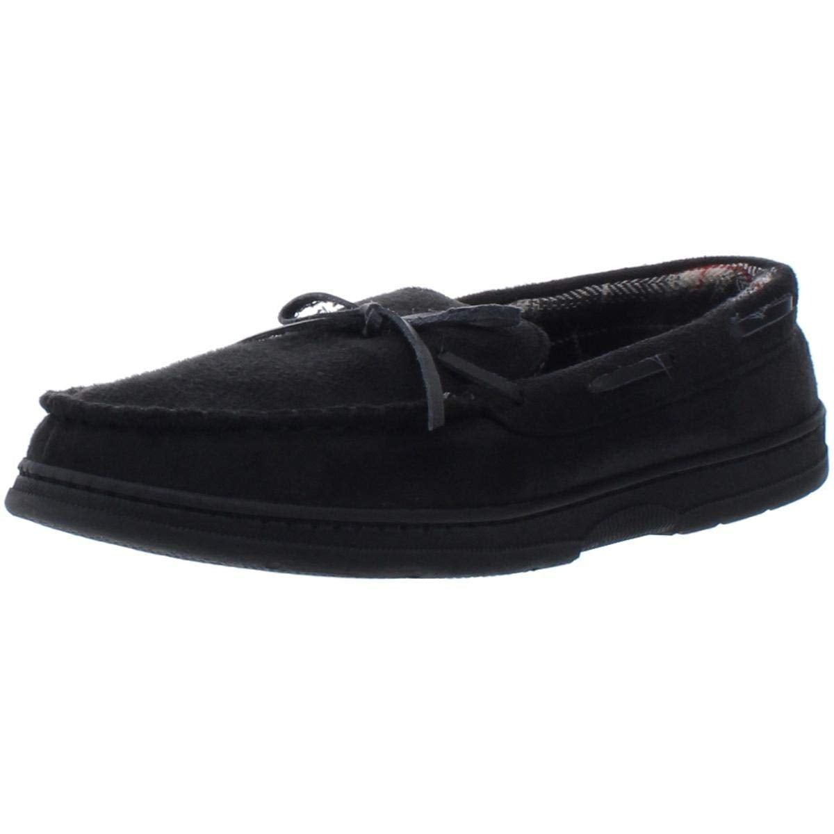 Gold Toe Men's Tie Moccasins Black Size Small