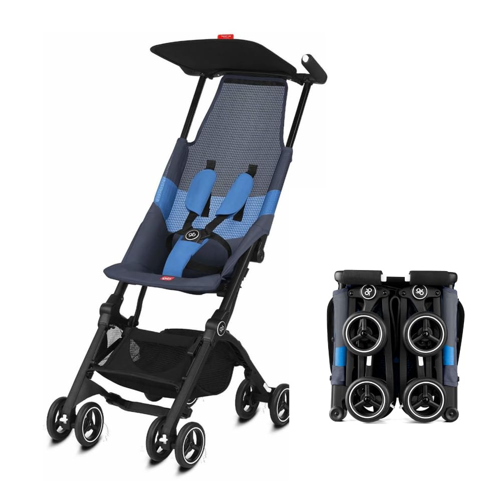 gb Pockit Air All Terrain Ultra Compact Lightweight Travel Stroller with Breathable Fabric in Night Blue 28x175x398 Inch Pack of 1