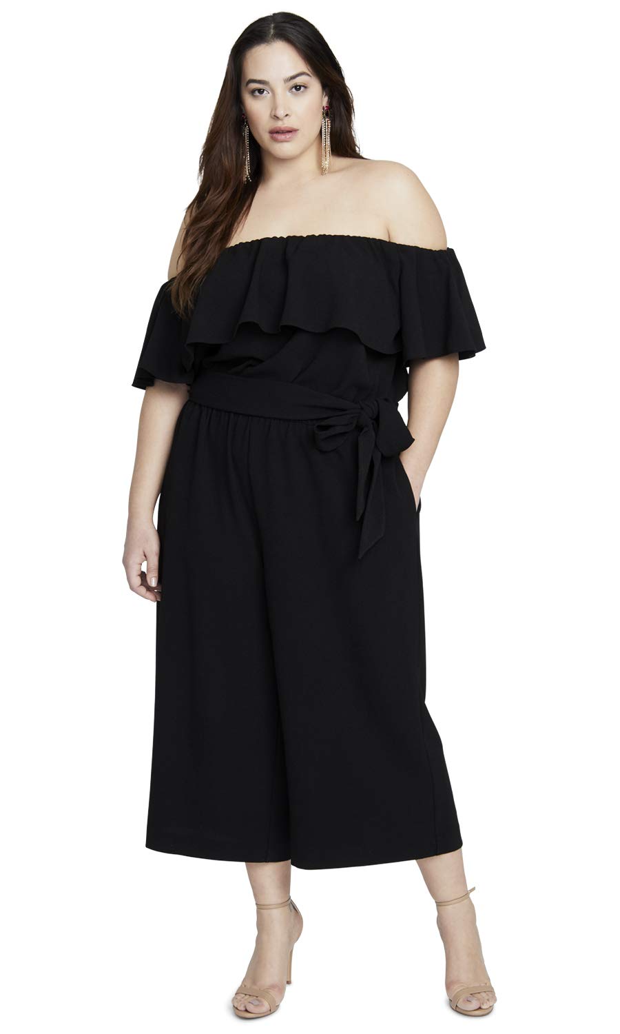 RACHEL Rachel Roy Women's Plus Size Dayla Jumpsuit, Black, 22W