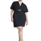 ELOQUII Women's Plus Size Poplin Twist Mini Dress - 24, Black Onyx