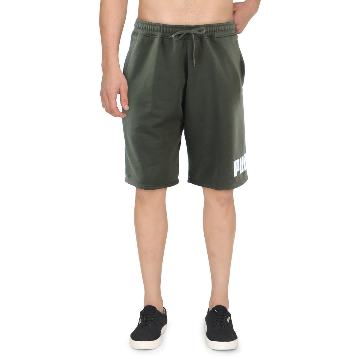 PUMA Mens Fitness Running Shorts Green XL