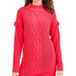 American Rag Juniors' Tunic Sweater Dark Pink Size Medium