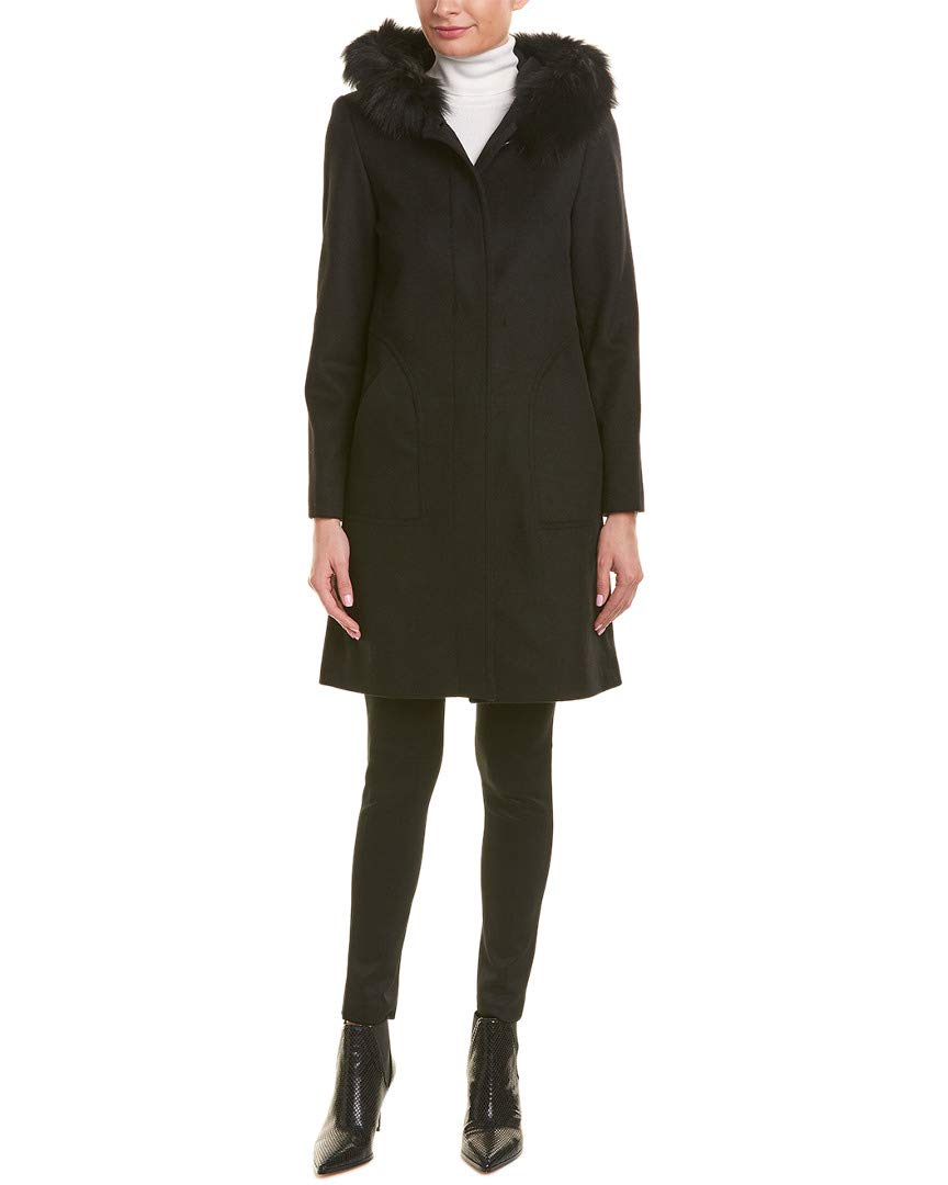 Women's Black Pocketed Coat Size 4