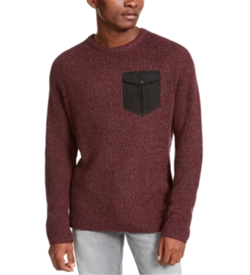 American Rag Mens Knit Crew Neck Sweater Purple L