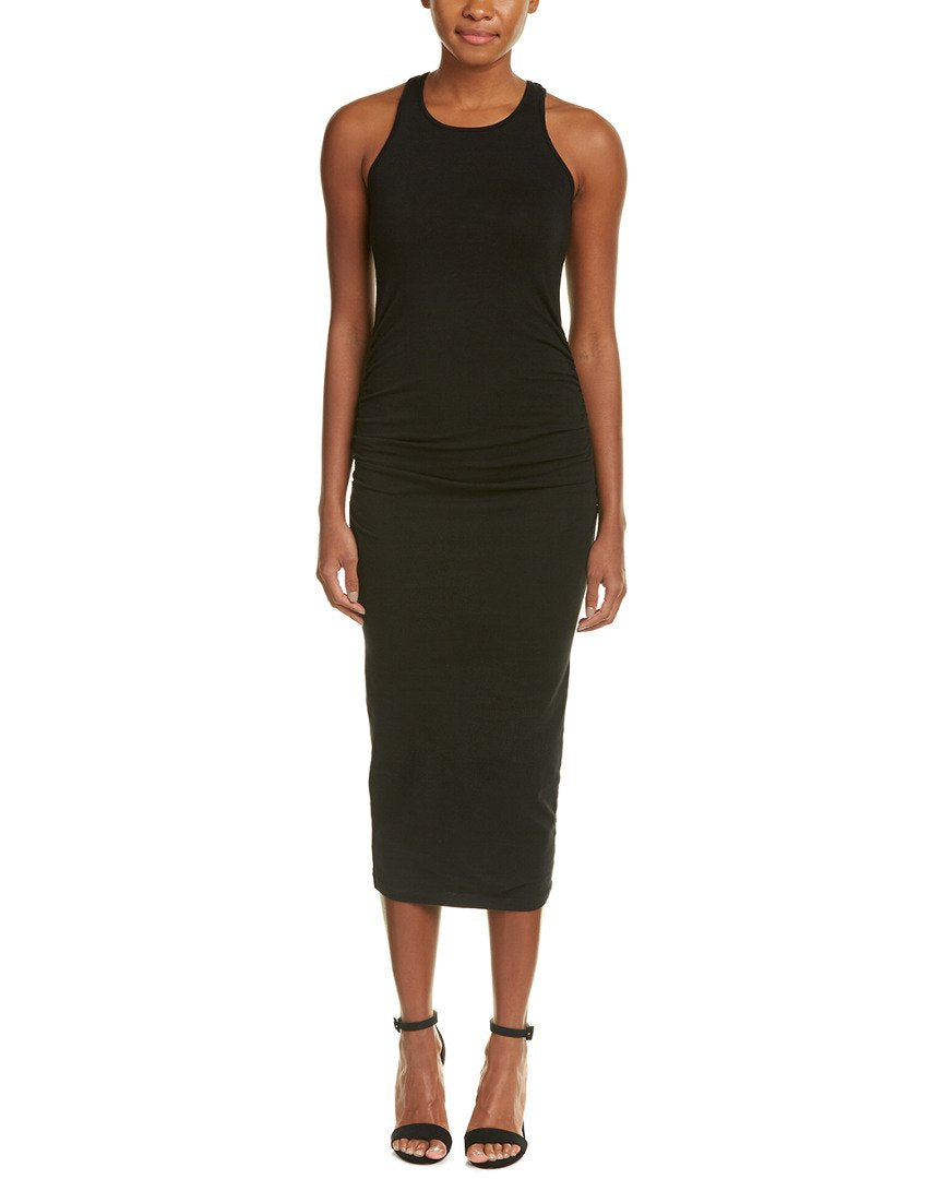 Michael Stars womens Racerback Midi Dress, Black, Small US