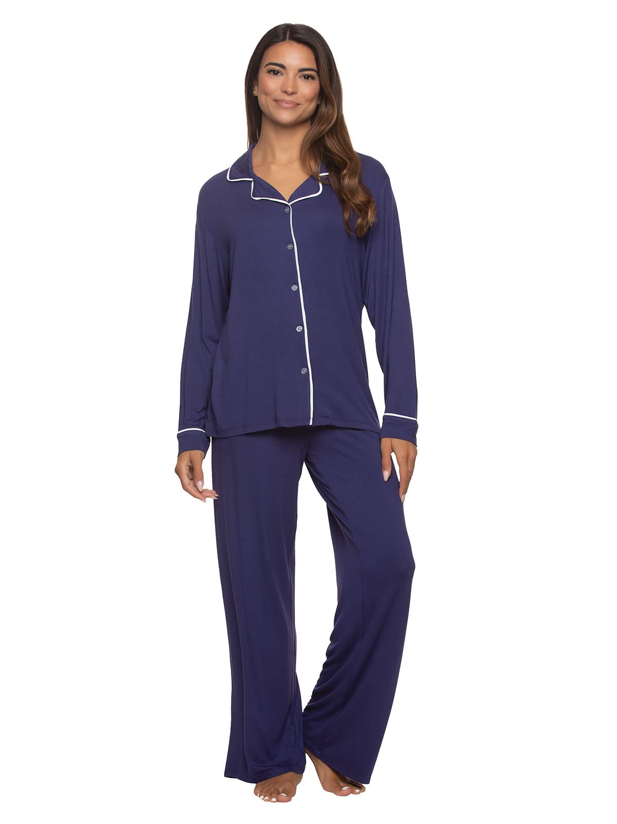 Long Sleeve PJ Top w/Drawstring Pant Set (Astral Aura, Medium)