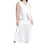 ELOQUII Women's Plus Size Mixed Media Skirt - 16, Cream