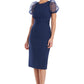 JS Collections Women's Harley Puff Cocktail Dress, Navy