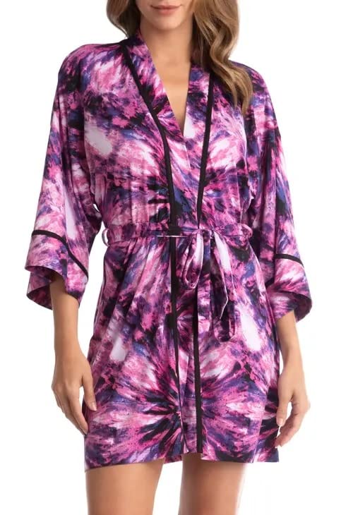 In Bloom by Jonquil Wrap Robe, Berry, Medium/Large