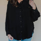 Easel - Zara Gauze Button Down Top