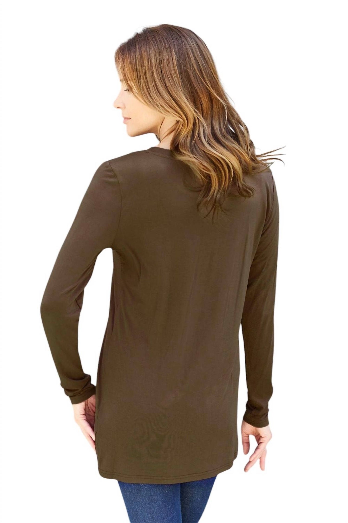 Basic Bae - Luxe Long Sleeve Top With Pockets
