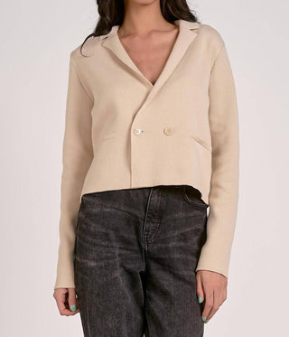 Elan - Rocky Cropped Knit Blazer
