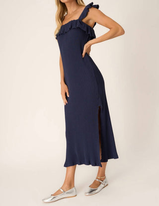 Deluc - Vestido Mona com mangas franzidas e caneladas