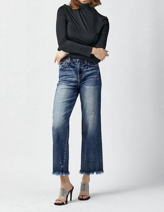 Risen - Calça Jeans Reta de Cintura Alta
