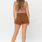 Judy Blue - Mid Rise Garment Dyed Cut Off Shorts