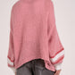 Elan - Varsity Open Front Sweater Cardigan