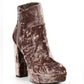 Gianni Bini - Women's Didier Velvet Platform Block Heel Booties