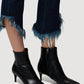 Frame - Le Crop Mini Boot Shredded Raw Jean
