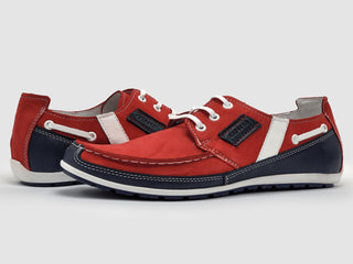 Kcr Group - Sapatos náuticos de couro para docas masculinos