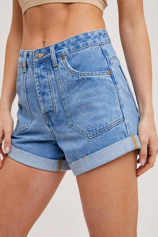Bluivy - Shorts jeans com bolso Western