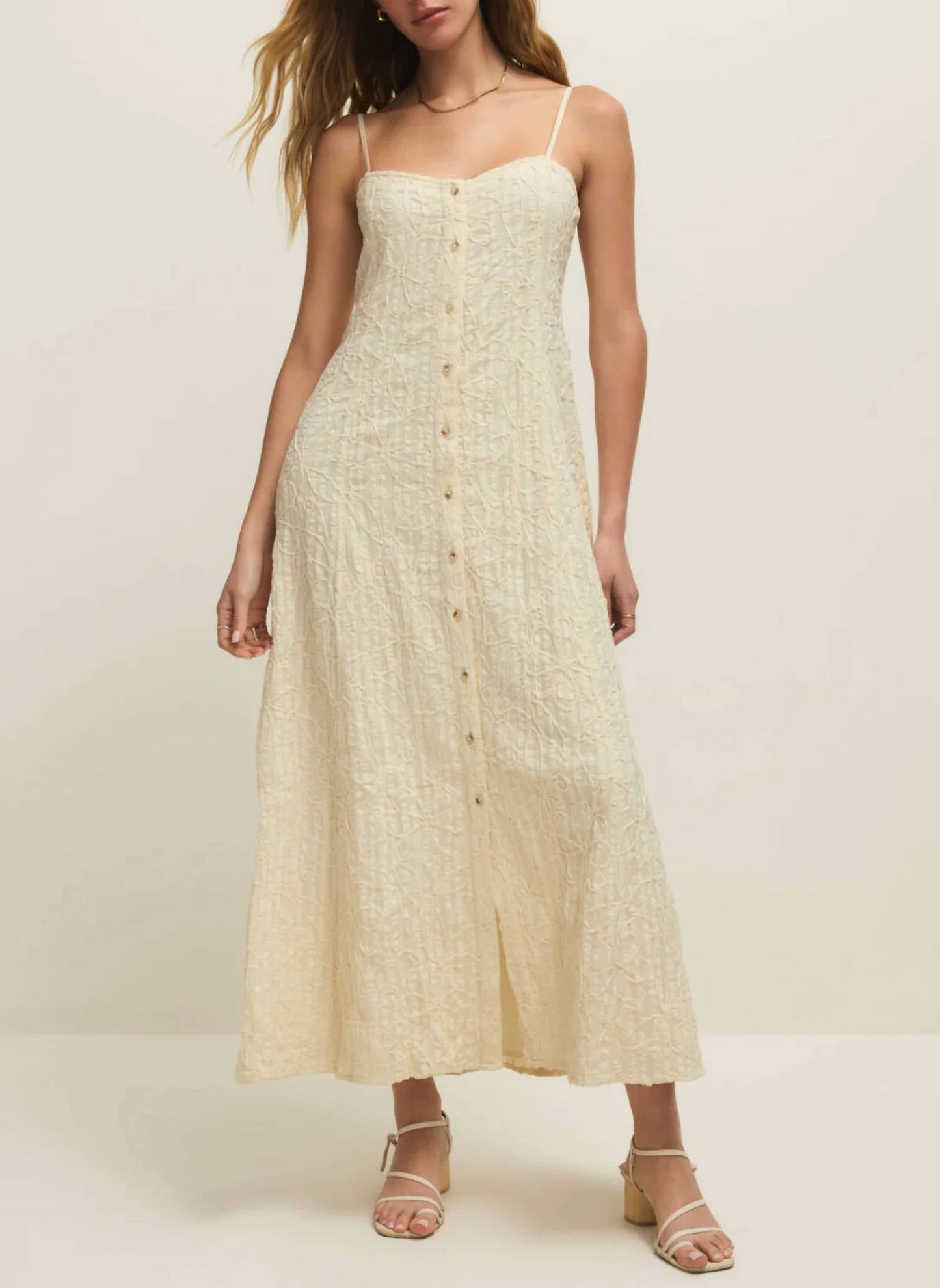 Z Supply - Angel Eyes Textured Strappy Midi Dress