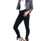 Umgee - Embroidered Lace Up Ankle Skinny Jeans