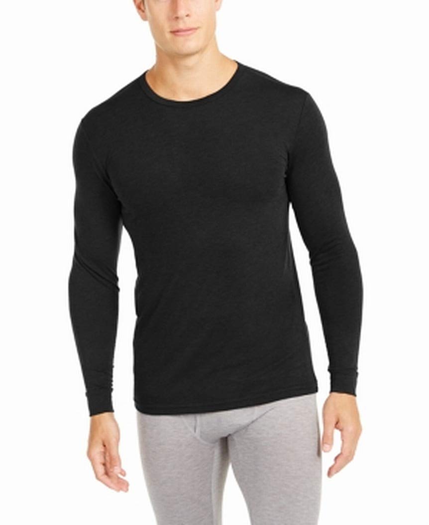32 DEGREES Men's Base Layer Crew Neck Shirt Black - Size Small