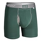 Cueca boxer masculina 2Undr Swing Shift em verde escuro