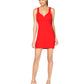 B. Darlin Womens Juniors Strappy V-Neck Party Dress Red 9/10