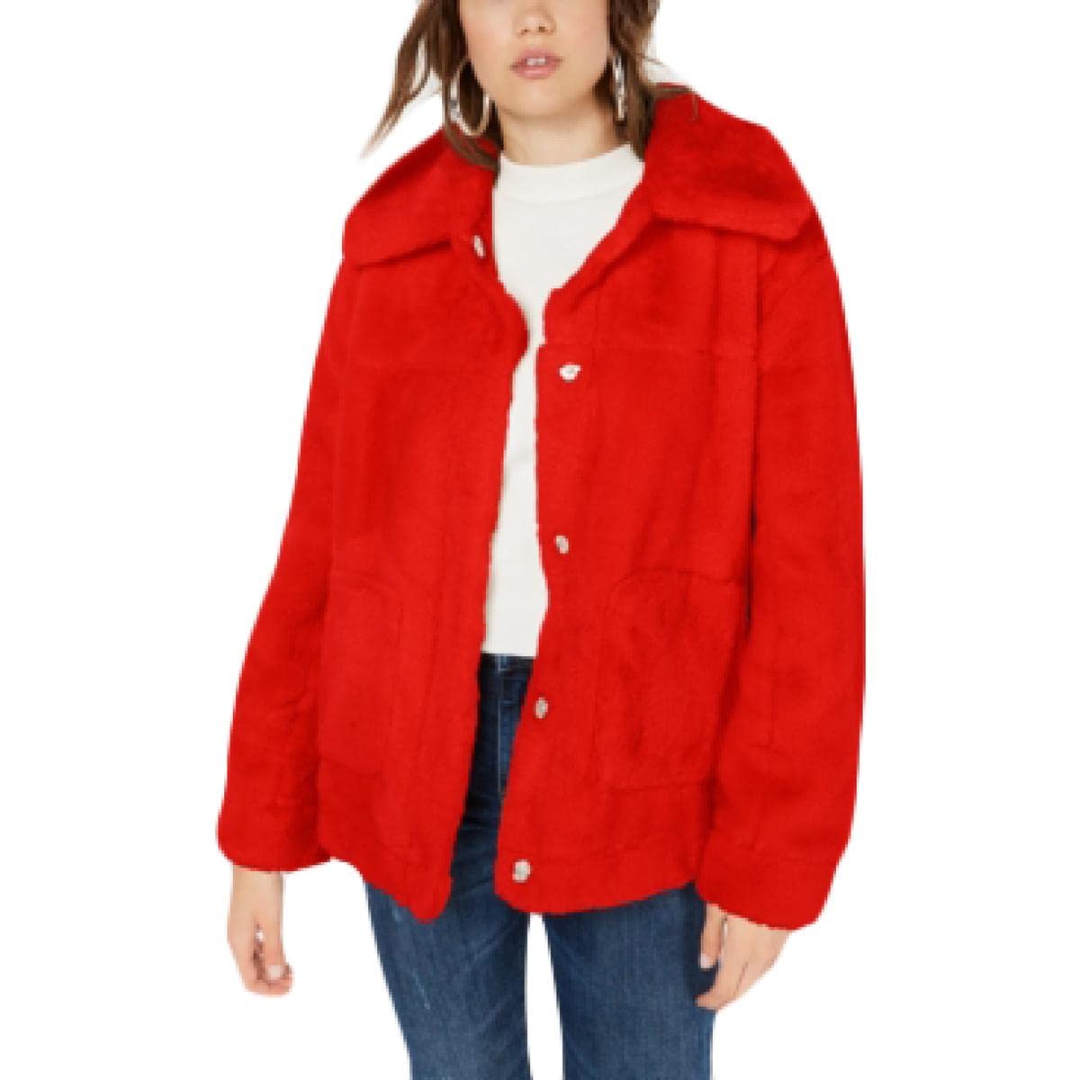 jou-jou-juniors-faux-fur-jacket-red-size-small