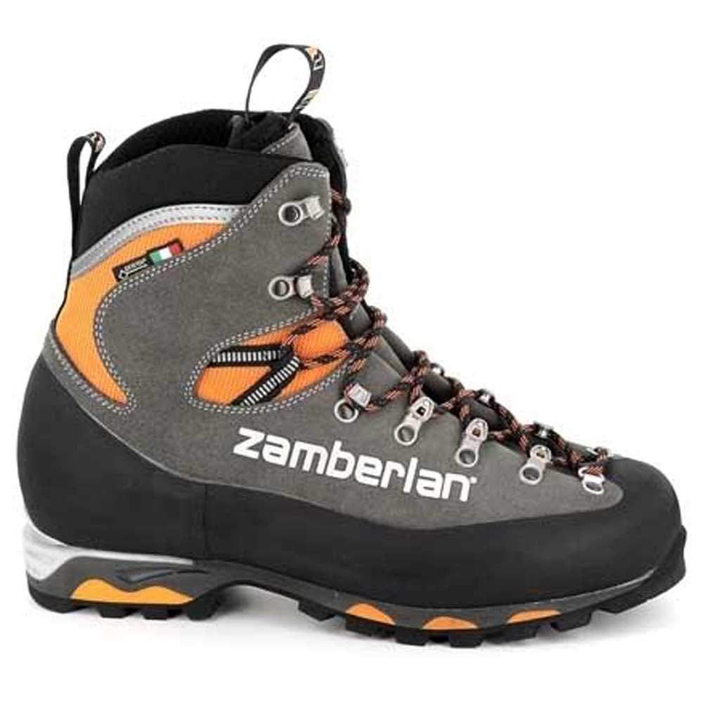 Zamberlan Mountain Trek GTX RR Mens Mountaineering Boots Graphite Orange 8 US
