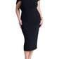 ELOQUII Women's Plus Size Cutout Back Midi Dress - 16, Black Onyx