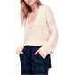 Free People - Crochet Wool Blend Pullover Sweater Cream