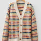 1 The Woman - Dotty Pattern V Neck Sweater Cardigan