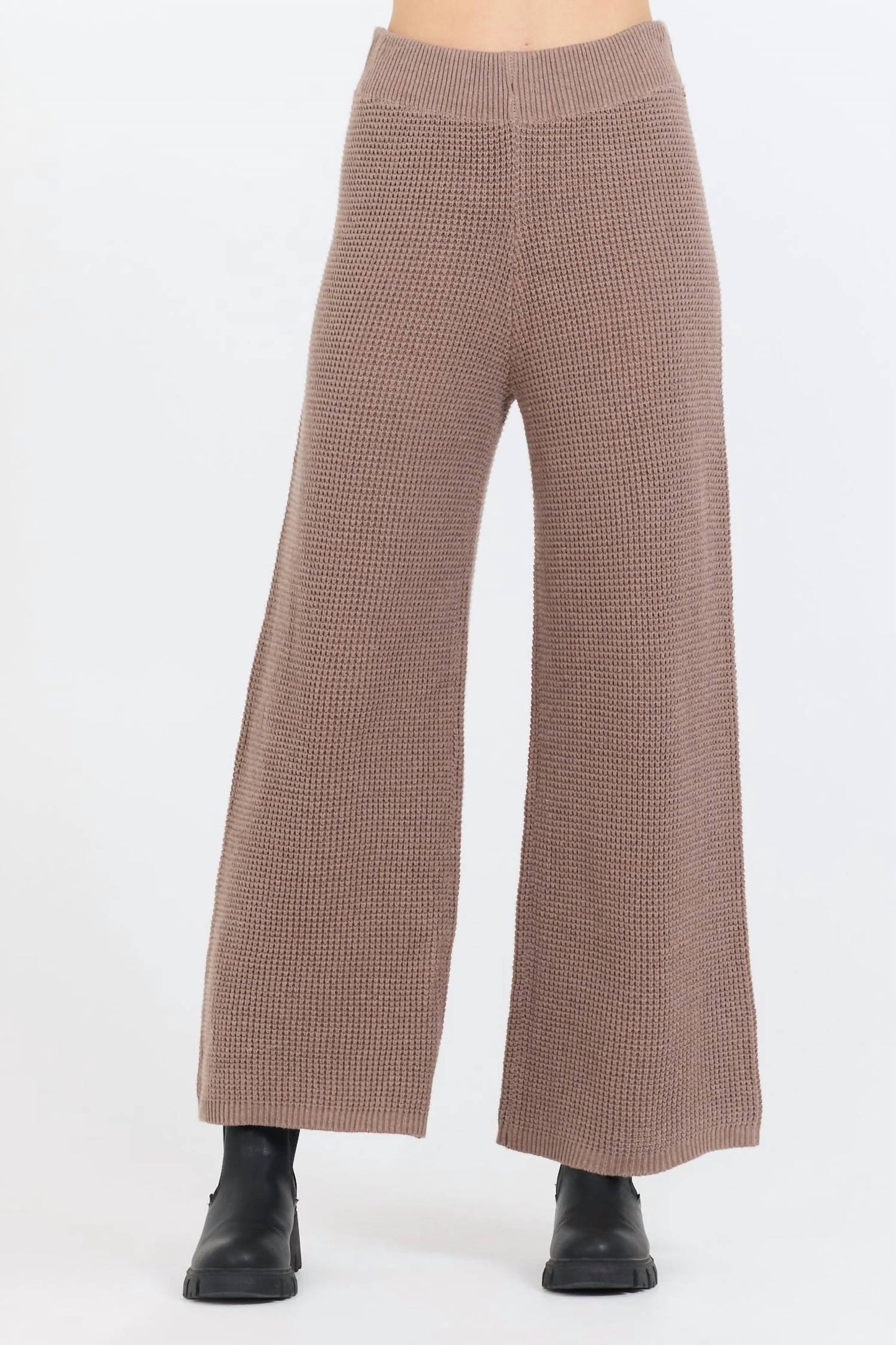 Vintage Havana - Waffle Knit Flared Pant