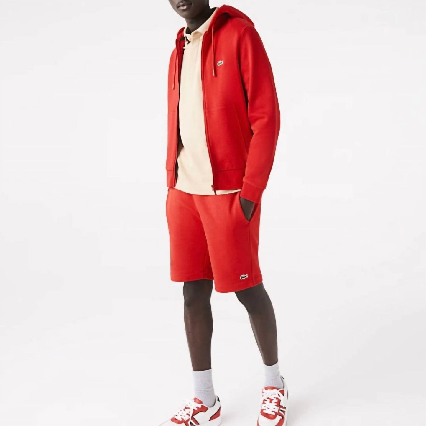 Lacoste - Kangaroo Pocket Color Blocked Hoodie