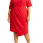 Adeline One-Shoulder Dress in Tango Red - Size 18W