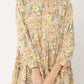 Entro - Floral Tiered Long-sleeved Dress