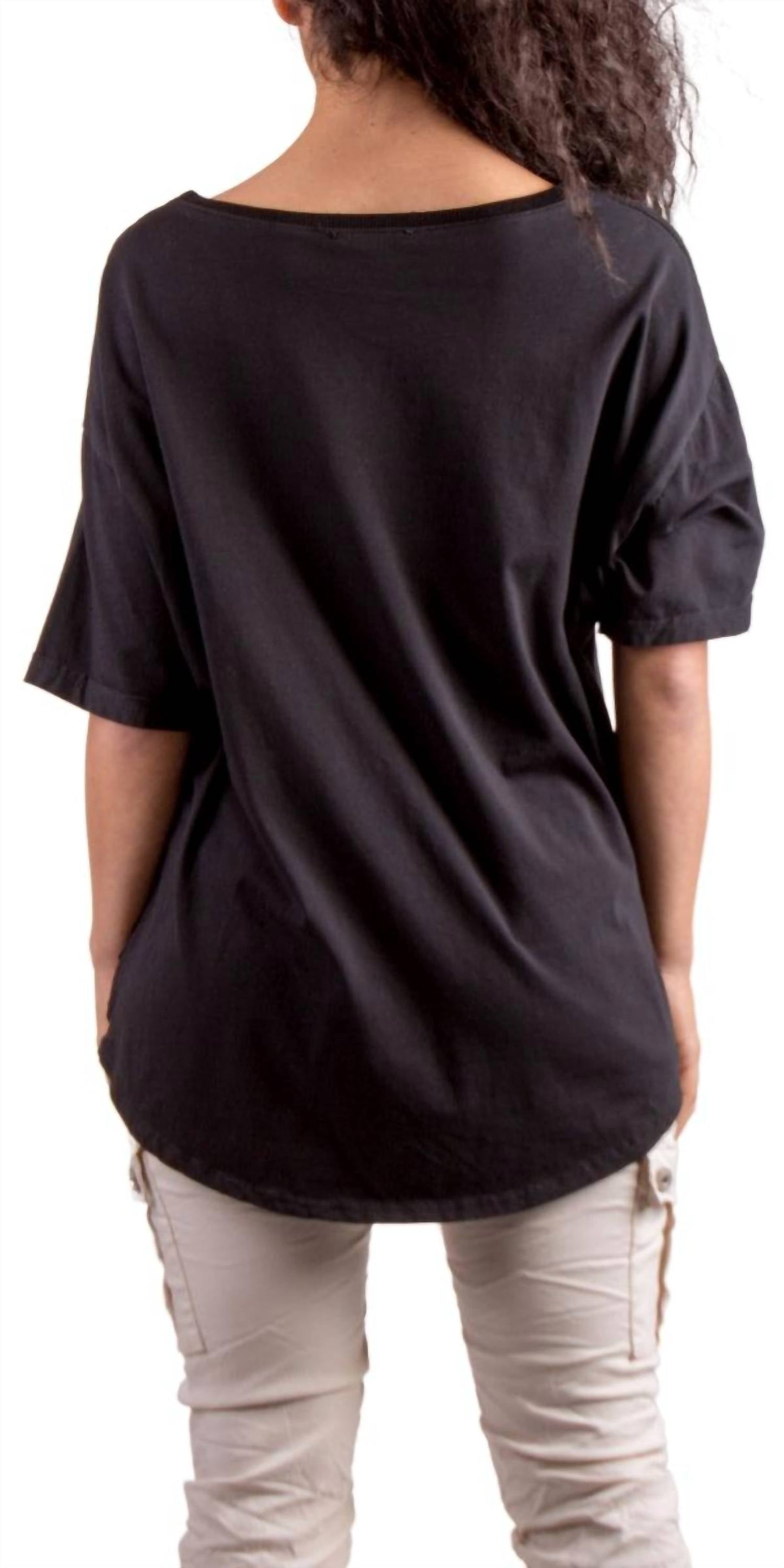 Gigi Moda - Aldina Linen V-neck Top