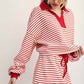 Eesome - Striped Long Sleeve Cropped Pullover