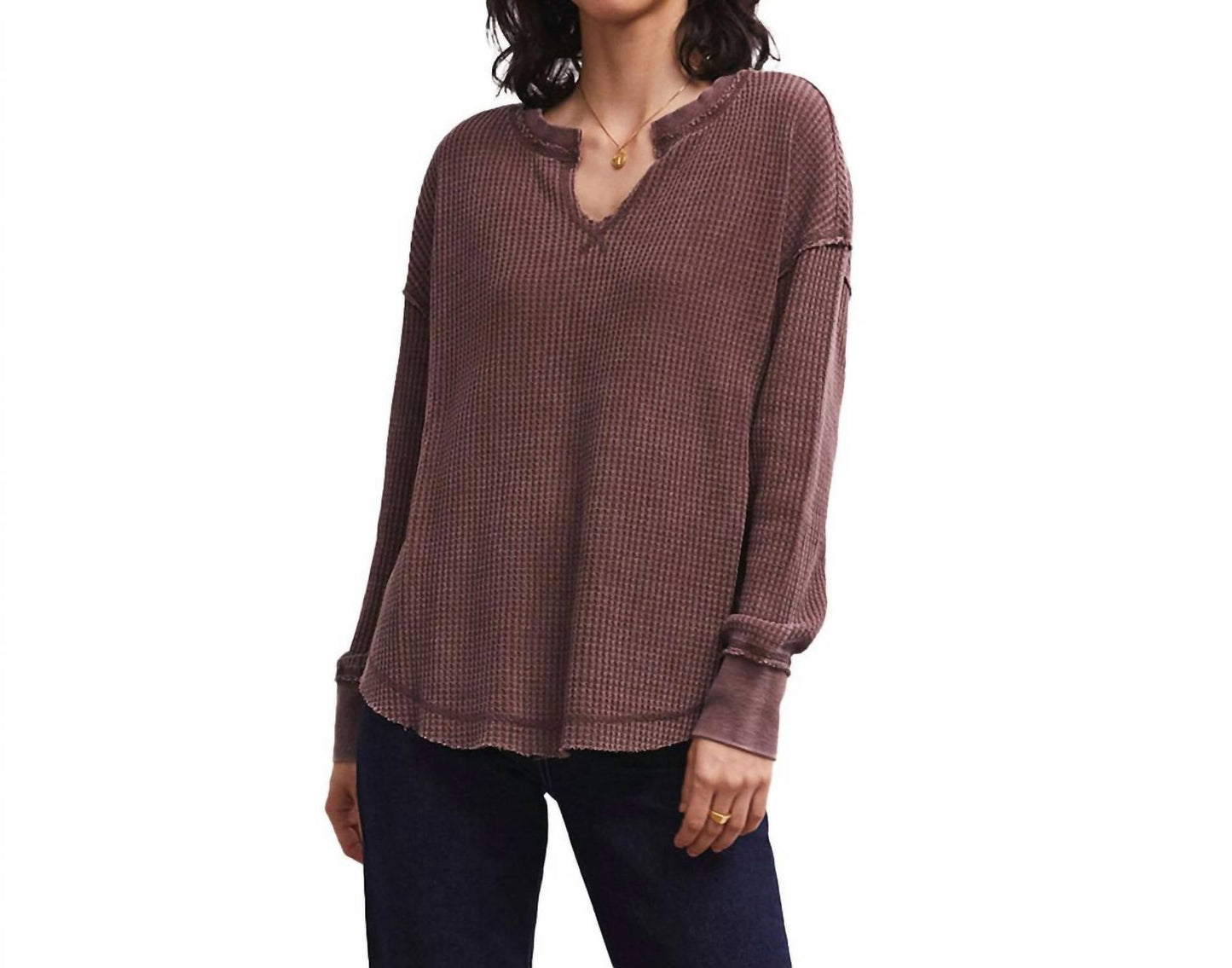 Project Social T - Borderline Cozy Thermal Notch V-neck Longsleeve