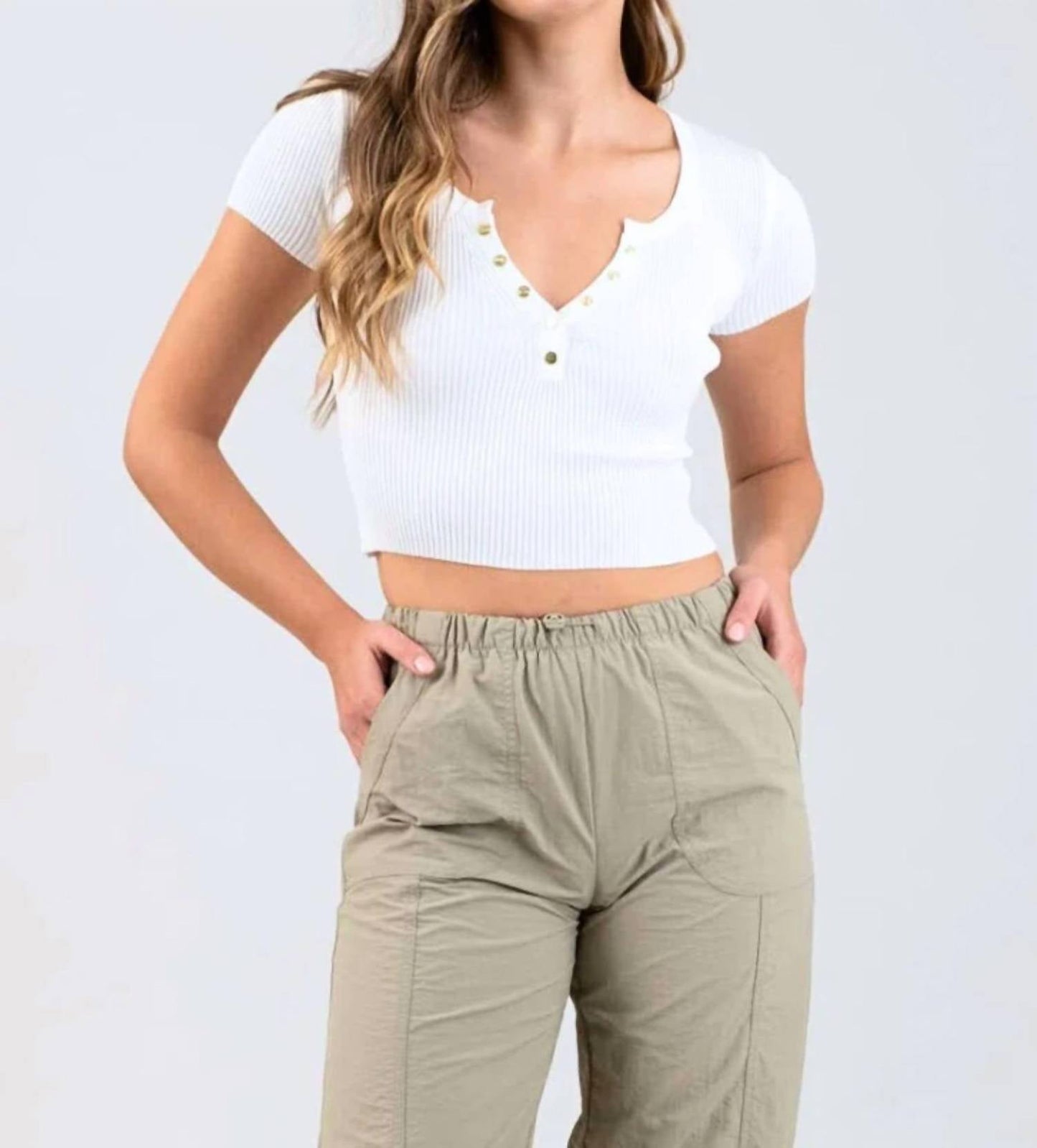 The Workshop - Cynthia Snap Button Sweater Top