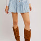 Free People - Roselle Denim Mini Skirt