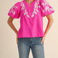 Jodifl - Gwen Embroidered Puff Sleeve Top