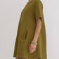 Entro - Solid Ribbed Mini Dress