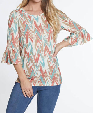 Multiples - 3/4 Flounce Sleeve Top